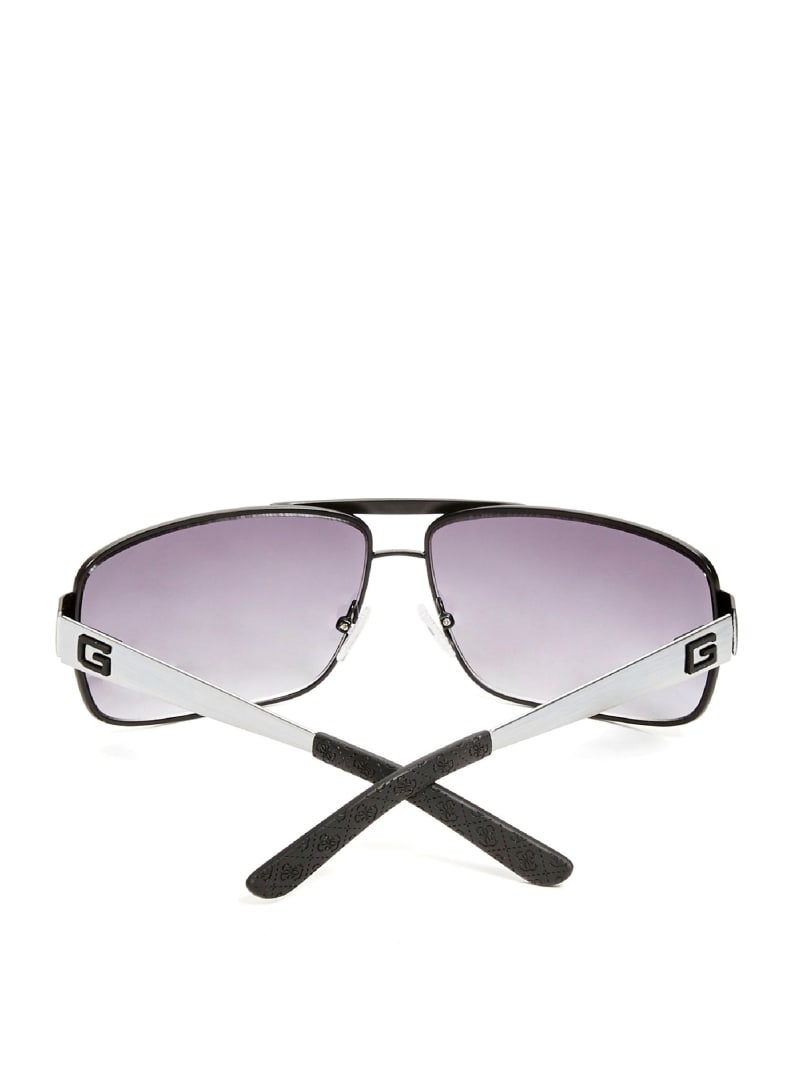 Black Men's Guess Ron Navigator Sunglasses | 0198357-HF