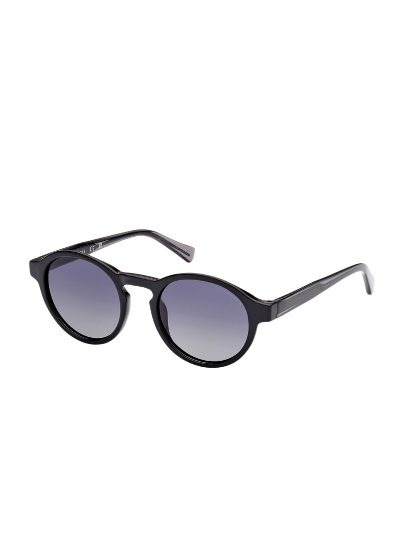 Black Men's Guess Round Sunglasses | 1930482-OH