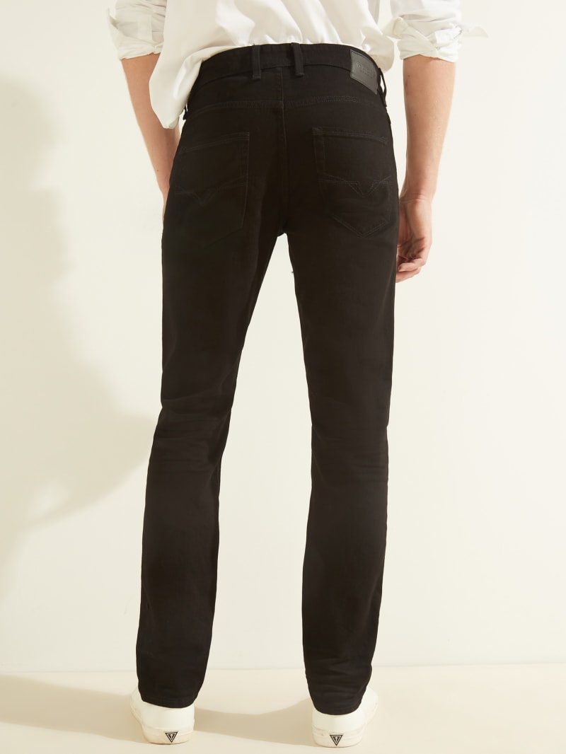 Black Men's Guess Slim Straight Pants | 2679481-PQ