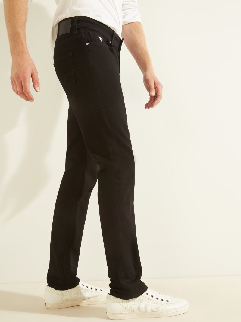 Black Men's Guess Slim Straight Pants | 2679481-PQ