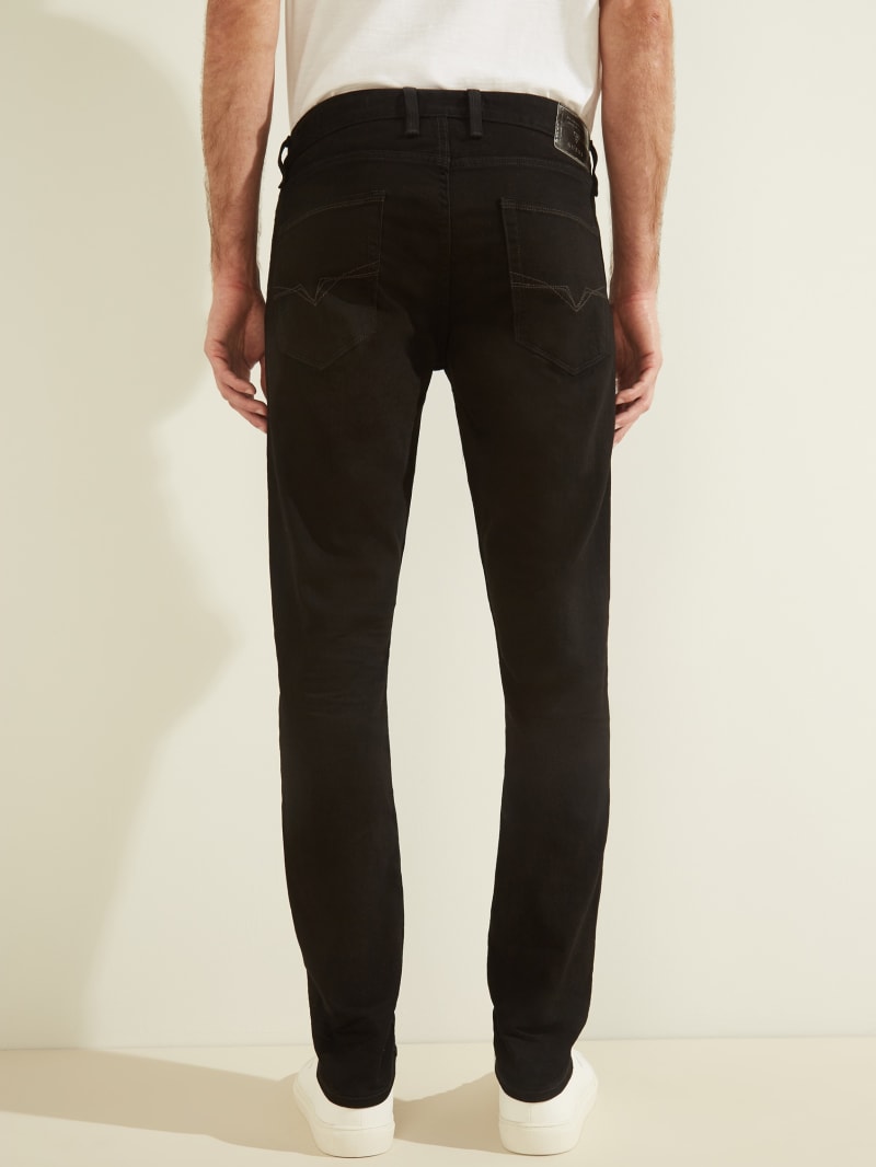 Black Men's Guess Slim Tapered Pants | 8607954-LW