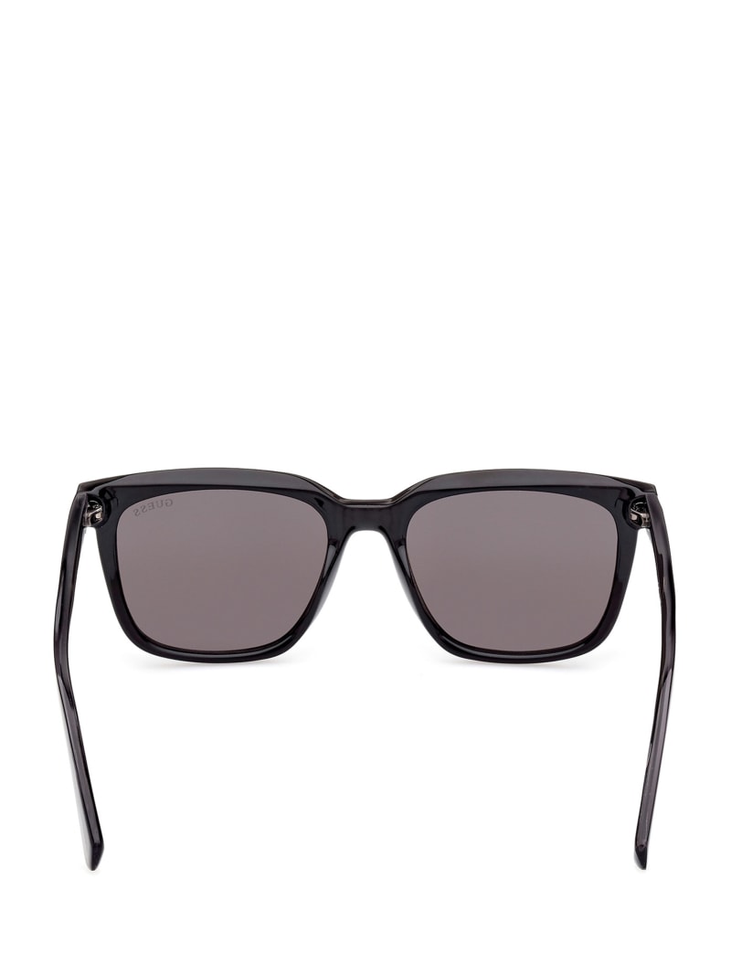 Black Men's Guess Square Sunglasses | 1032654-QN