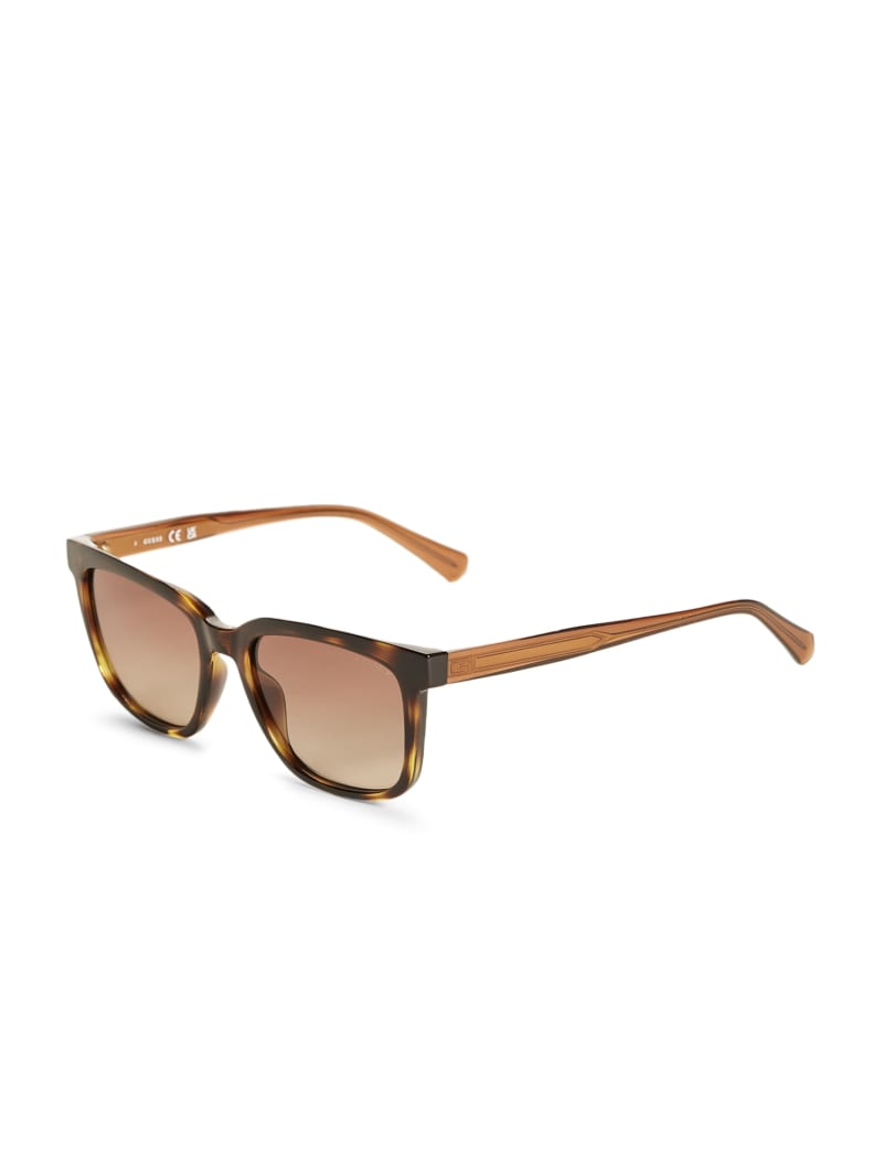 Black Men's Guess Square Sunglasses | 3596107-XK