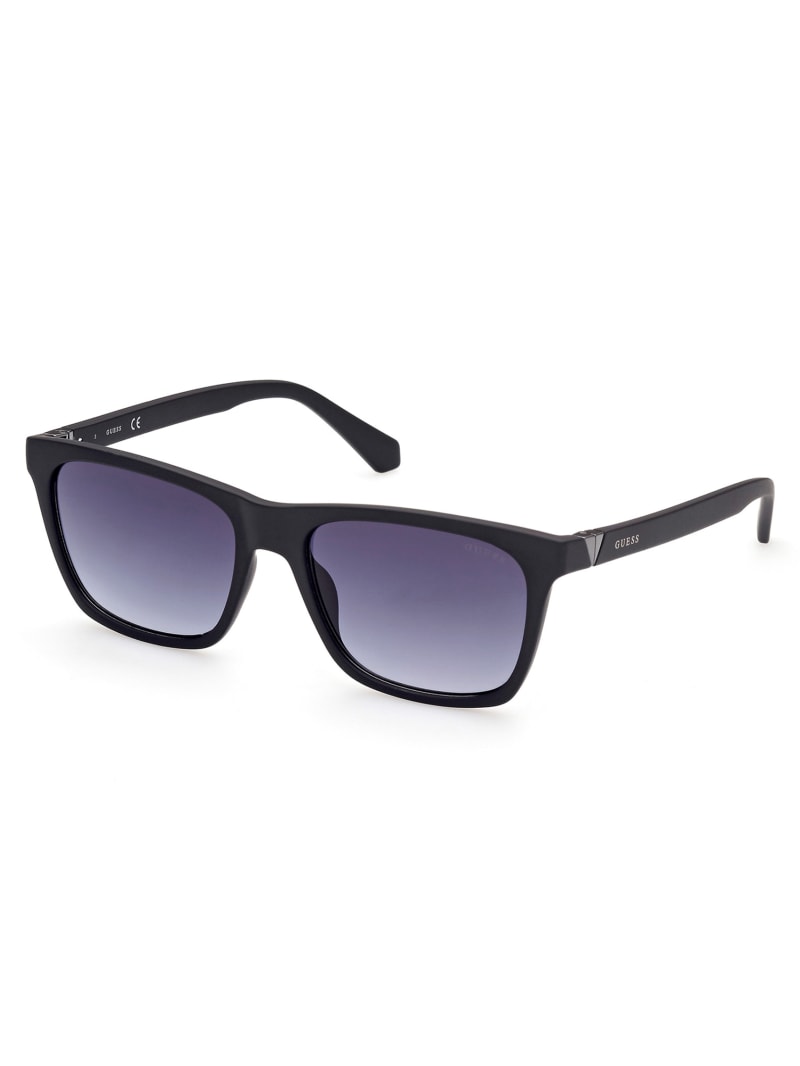 Black Men's Guess Square Sunglasses | 5027418-FH