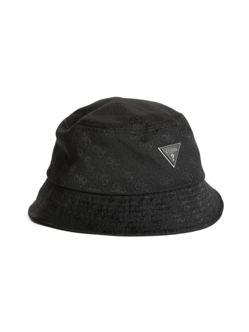 Black Men's Guess Vezzola Logo Bucket Hats | 8915762-CA