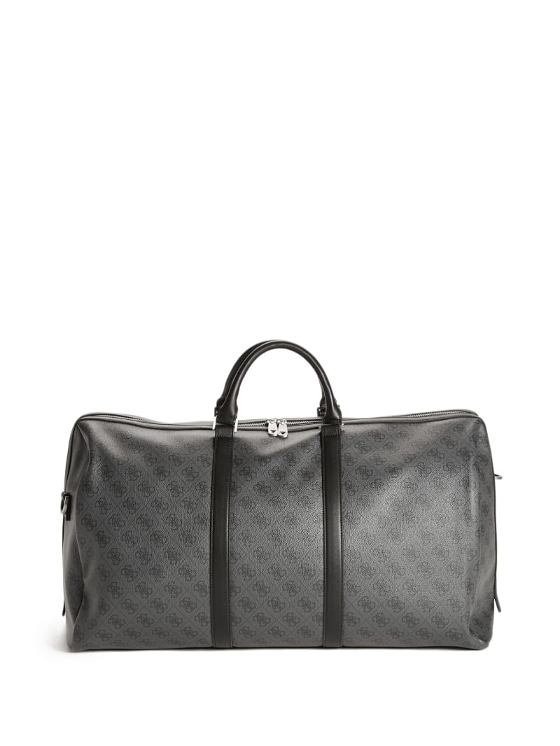 Black Men's Guess Vezzola Smart Weekender Duffle Bags | 8142067-RG