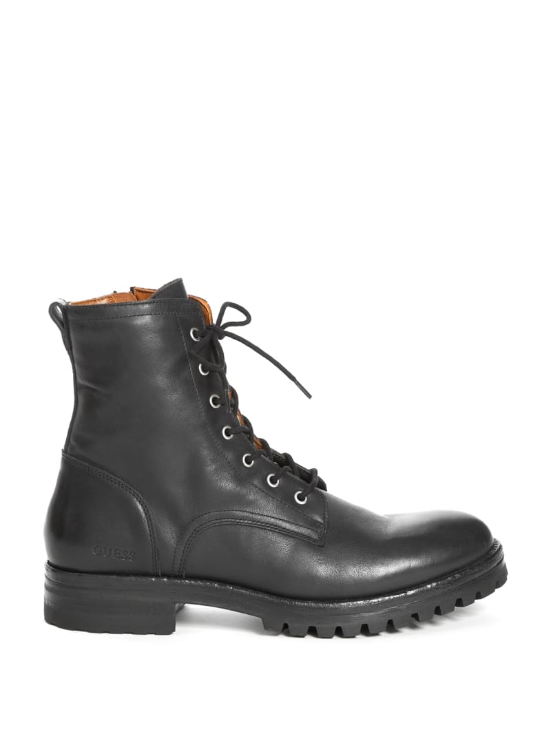 Black Men's Guess Vigo Combat Boots | 6253497-WP