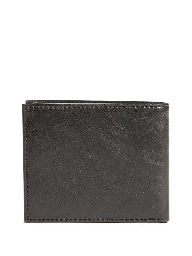 Black Men's Guess West Passport Case Bags | 5067894-BM