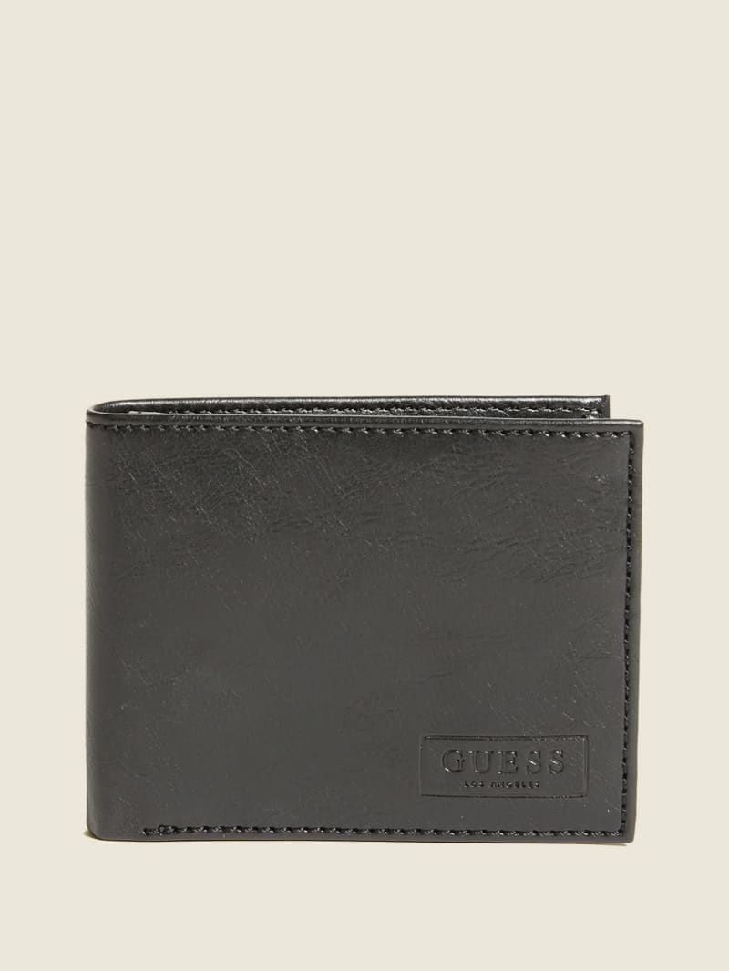 Black Men\'s Guess West Passport Case Bags | 5067894-BM