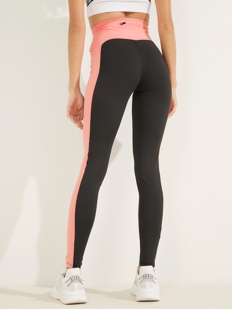 Black / Pink Women's Guess Dixie Leggings Pants | 2104536-LM