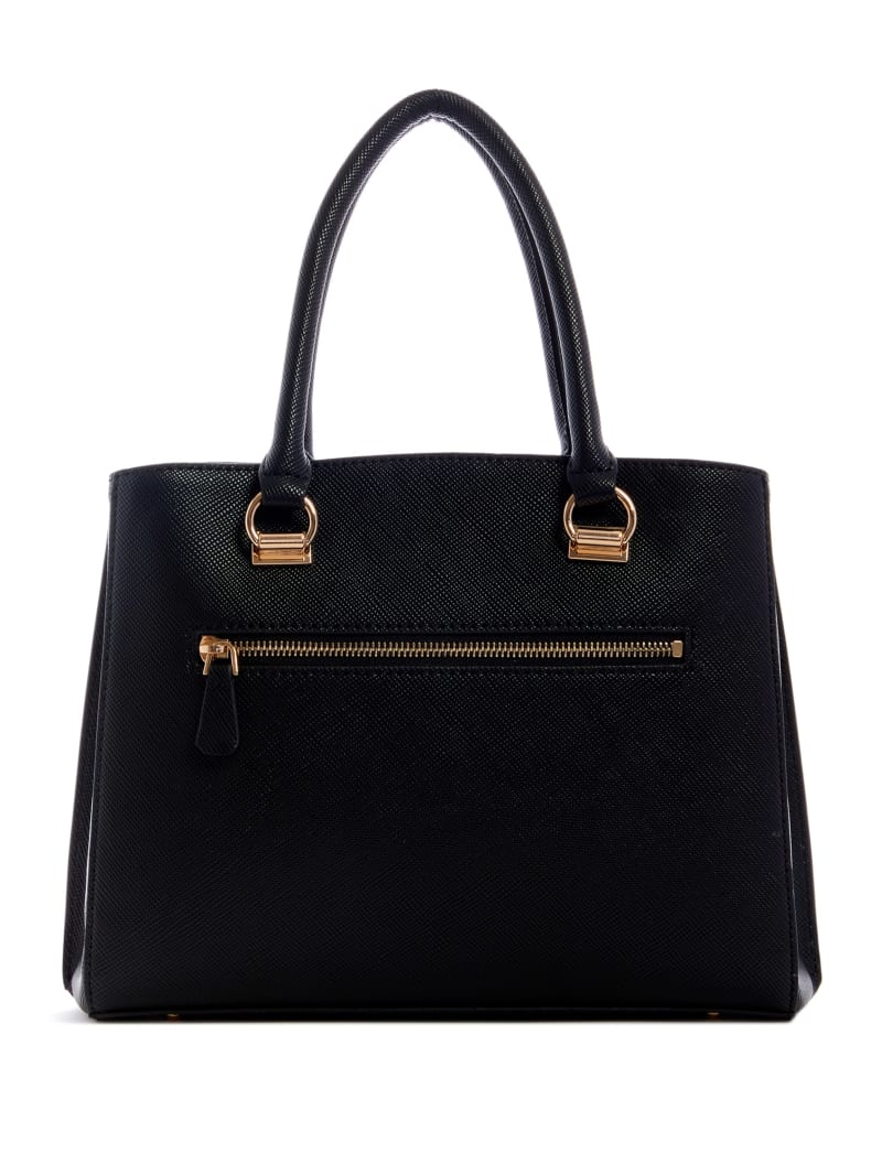 Black Women's Guess Alexie Girlfriend Satchel Bags | 1302756-LS