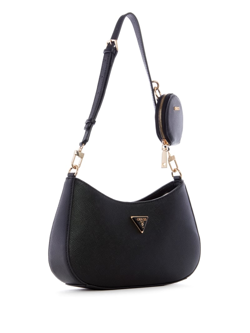 Black Women's Guess Alexie Shoulder Bags | 9306217-BE