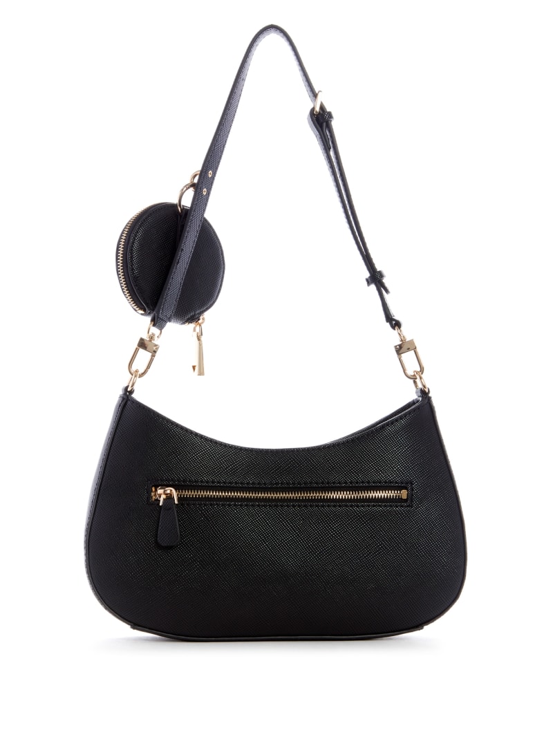 Black Women's Guess Alexie Shoulder Bags | 9306217-BE