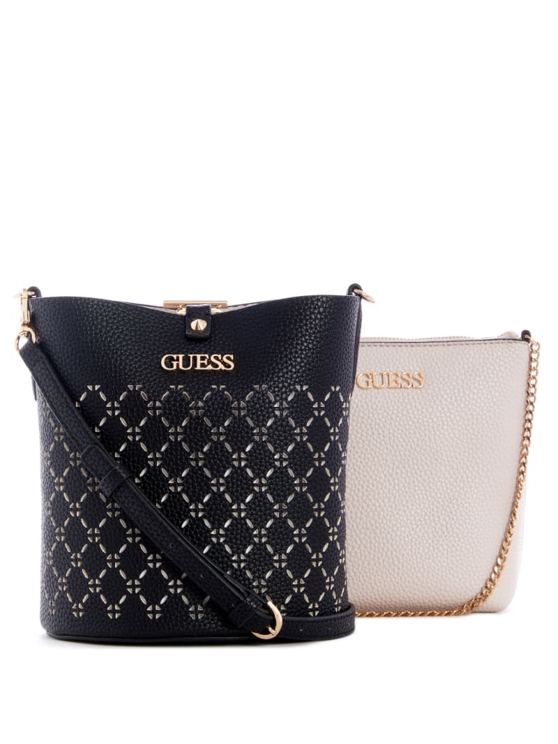 Black Women's Guess Amara Tote Bags | 0342581-FE