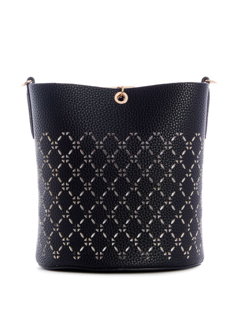 Black Women's Guess Amara Tote Bags | 0342581-FE