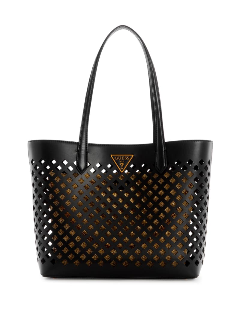 Black Women's Guess Aqua Tote Bags | 1067453-RE