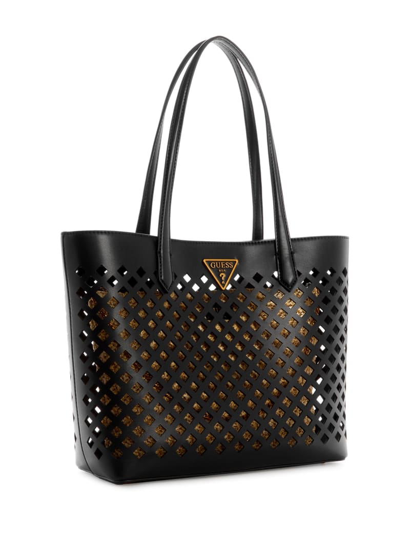 Black Women's Guess Aqua Tote Bags | 1067453-RE