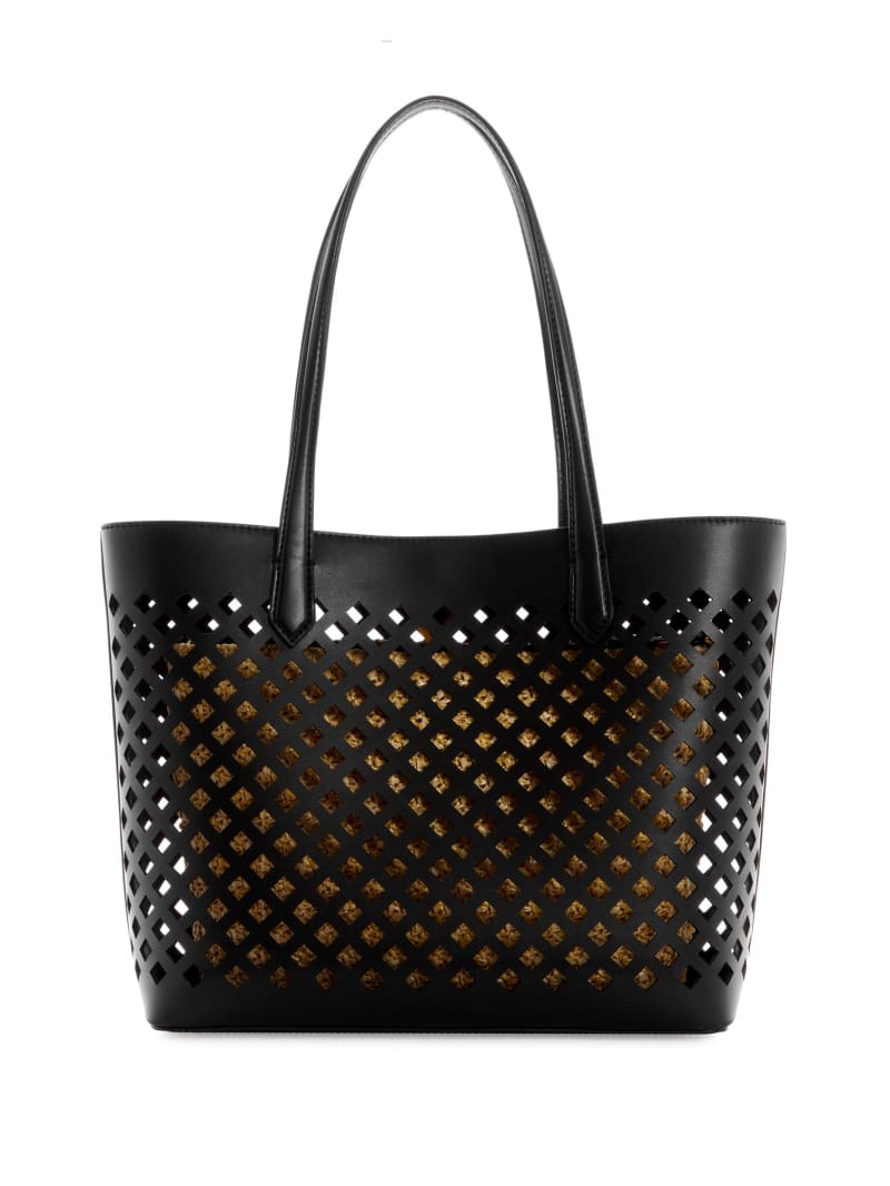 Black Women's Guess Aqua Tote Bags | 1067453-RE