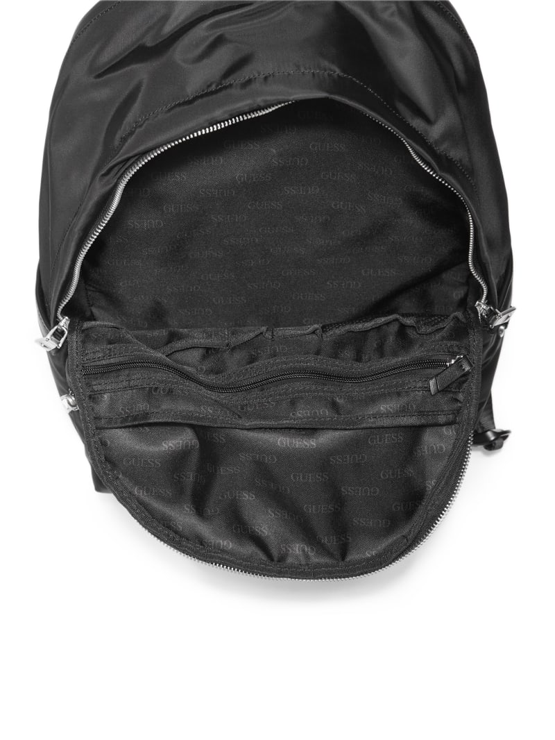 Black Women's Guess Certosa Compact Backpacks | 6192584-BE