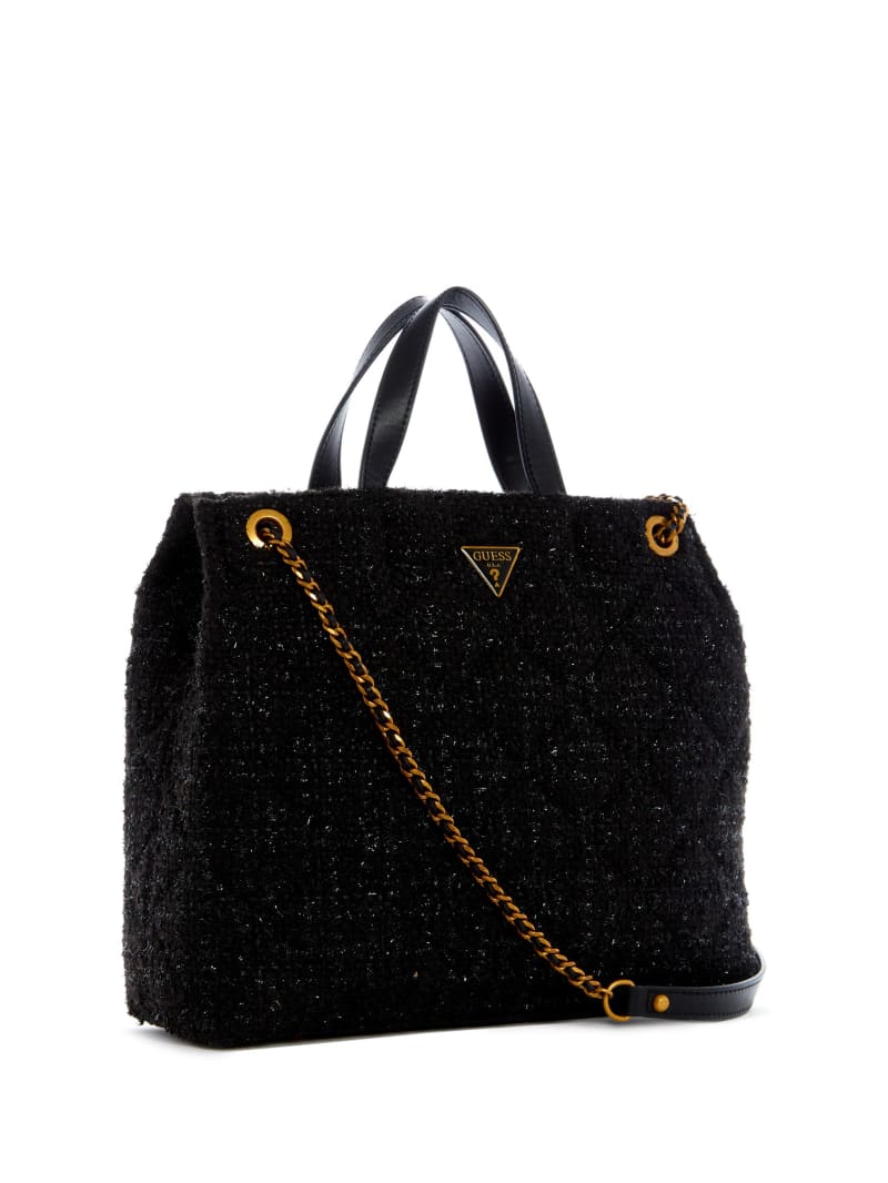 Black Women's Guess Cessily Girlfriend Tote Bags | 3928415-VB