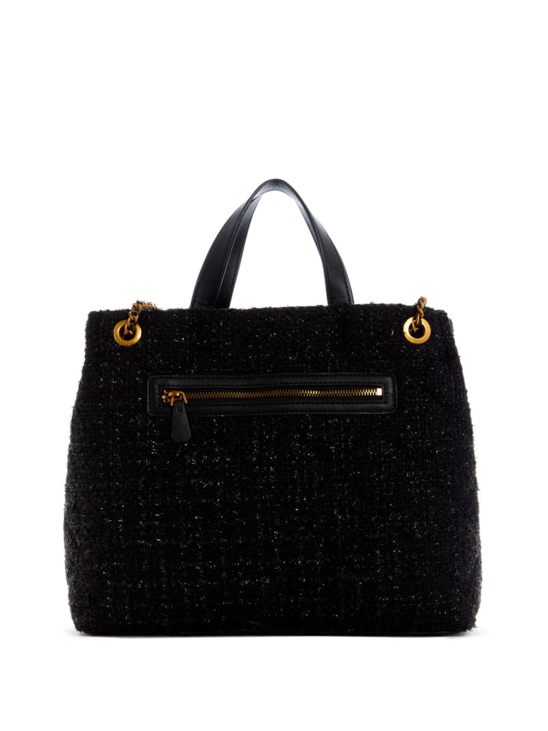 Black Women's Guess Cessily Girlfriend Tote Bags | 3928415-VB