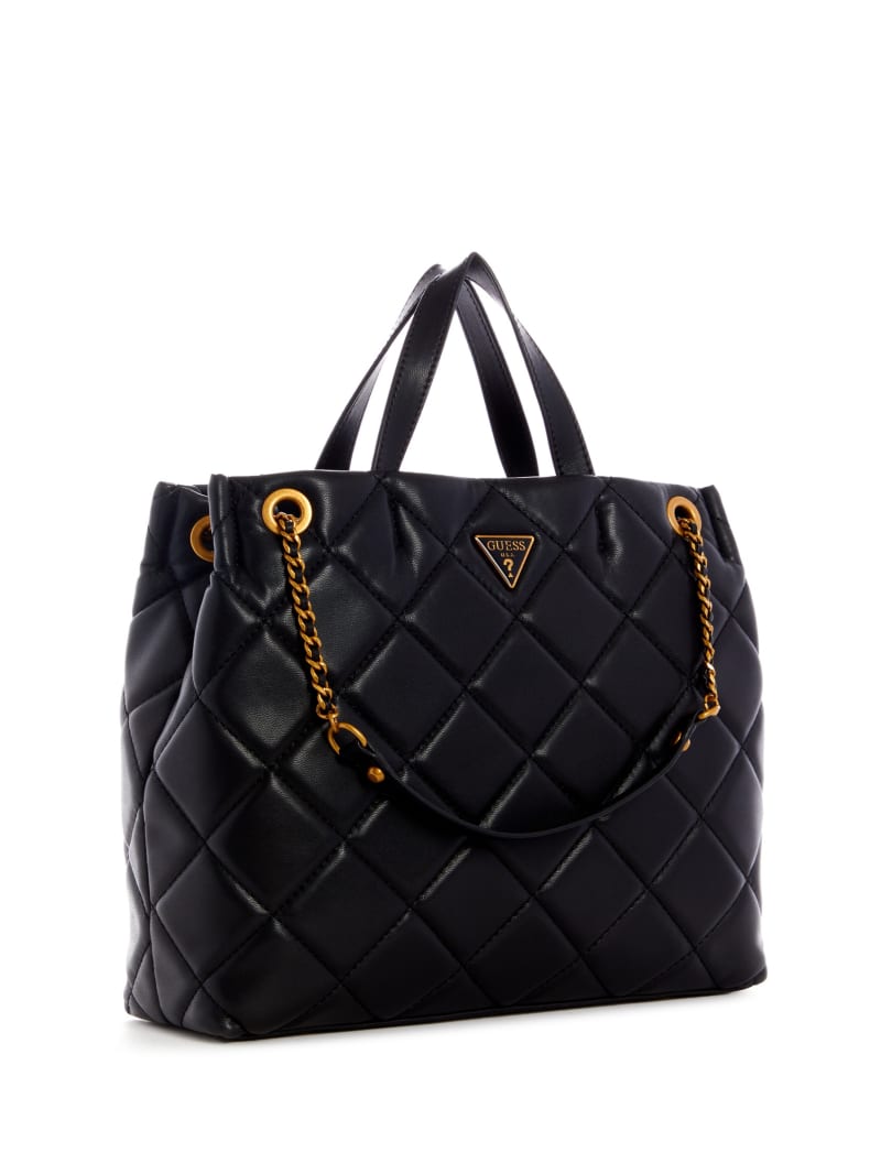 Black Women's Guess Cessily Girlfriend Tote Bags | 9782061-IZ