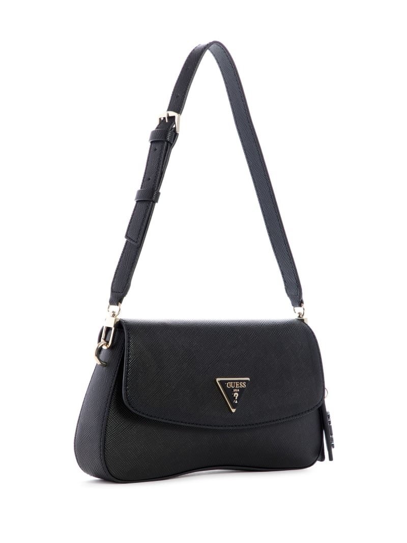 Black Women's Guess Cordelia Flap Shoulder Bags | 3492068-RM