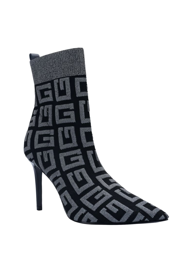 Black Women\'s Guess Dallyca G-Logo Sock Boots | 2346059-UO