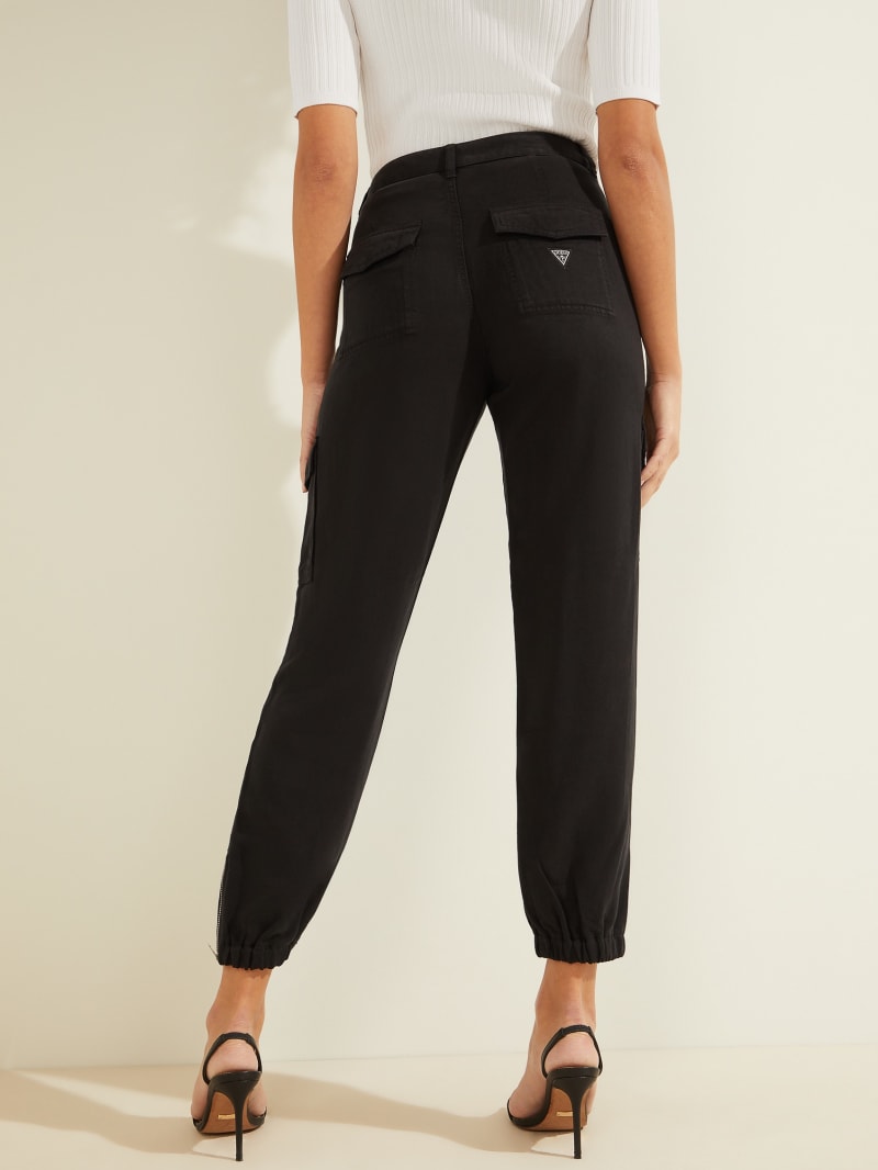 Black Women's Guess Eco Bowie Cargo Chino Pants | 4376182-LB