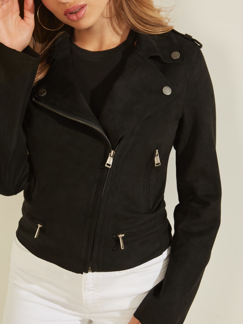 Black Women's Guess Eco Monica Jackets | 1649523-VW