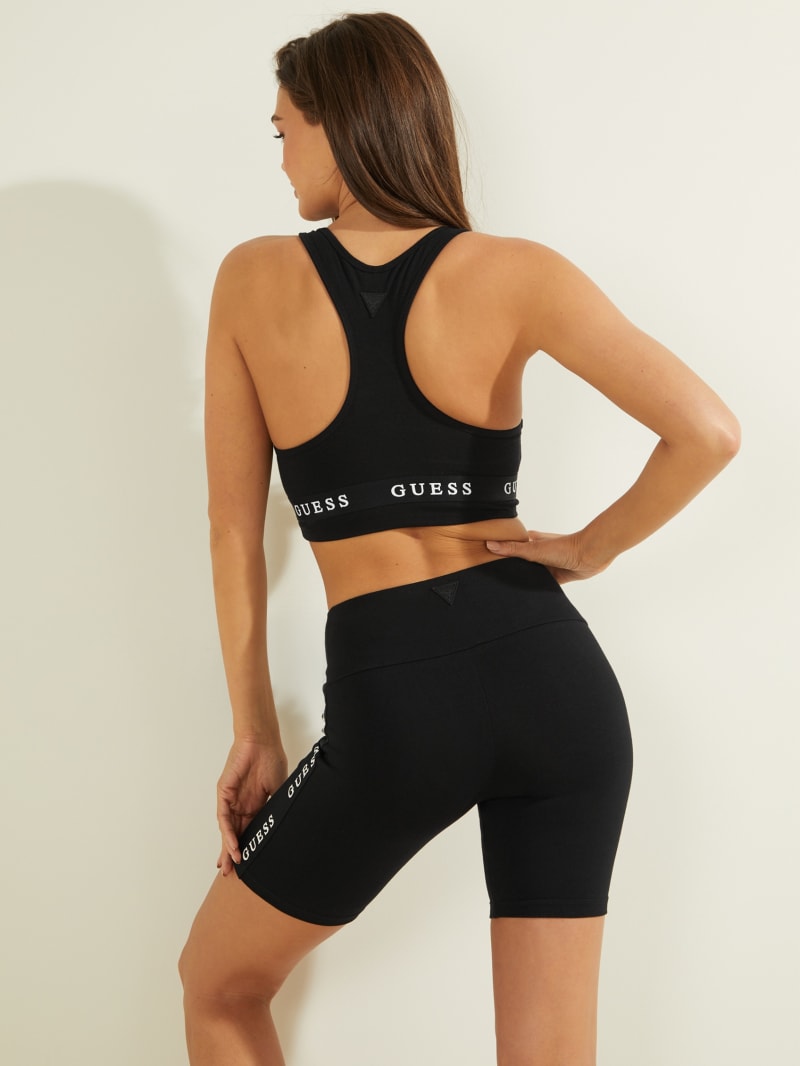 Black Women's Guess Eco Racerback Sports Tops | 9742316-FM