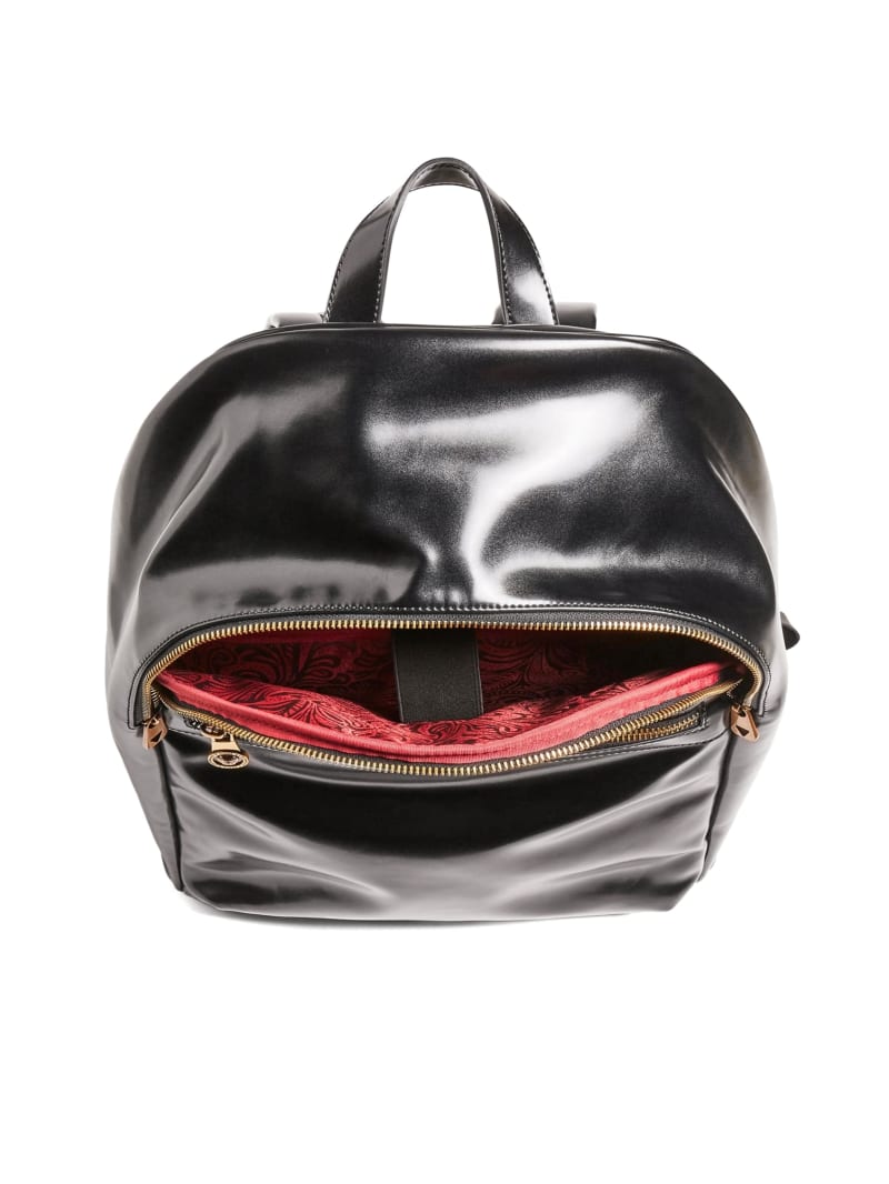 Black Women's Guess Evening Spazzolato Backpacks | 3169425-DJ