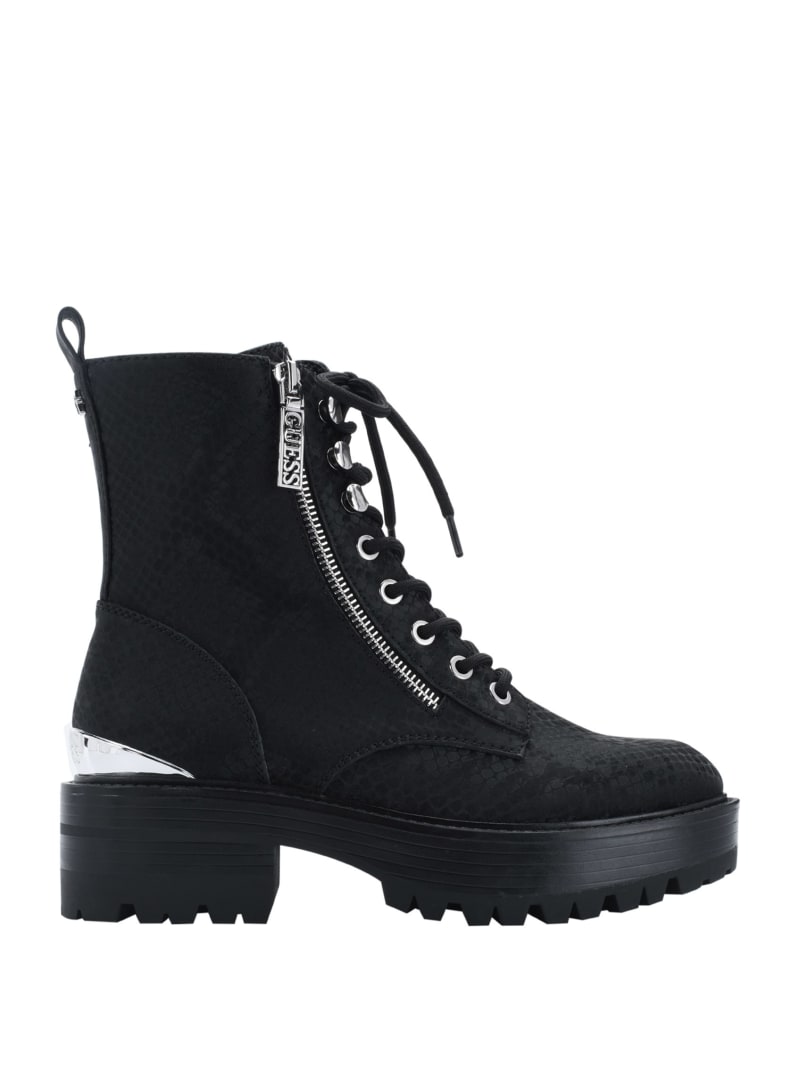 Black Women's Guess Fearne Combat Boots | 0468935-UK