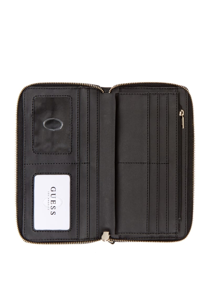 Black Women's Guess Gillian Check Organizer Wallets | 8124756-DH