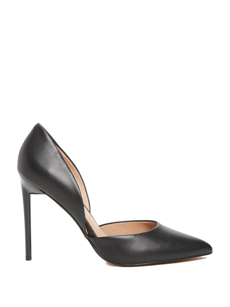 Black Women's Guess Heartbreaker Leather d'Orsay Pumps | 5826413-NR