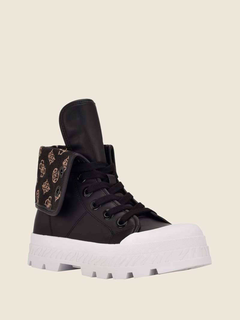 Black Women\'s Guess Horlo Chunky High-Top Sneakers | 4238906-XS