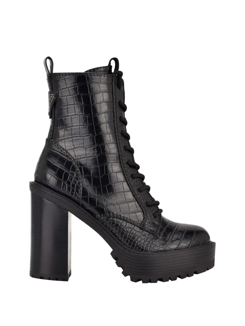 Black Women's Guess Kaniela Lug-Sole Boots | 7462183-CD