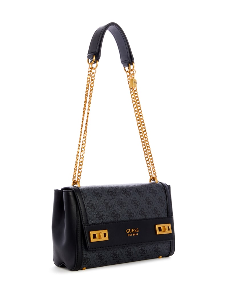 Black Women's Guess Katey Convertible Shoulder Bags | 8450179-EZ