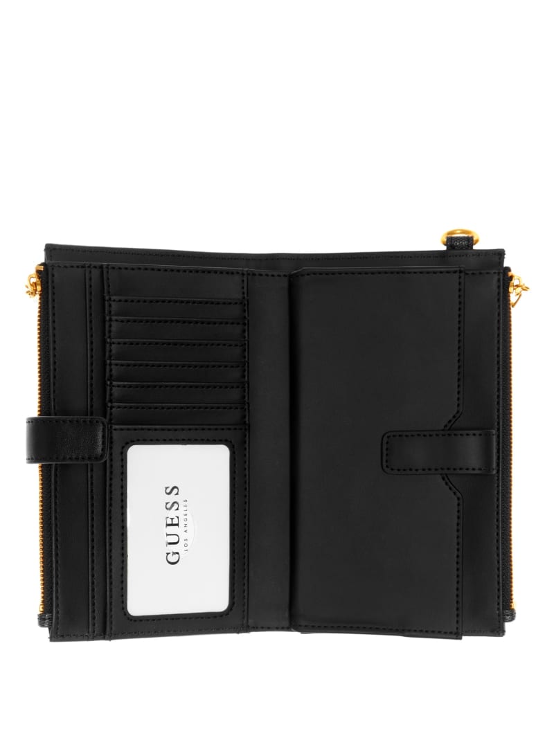 Black Women's Guess Kristle Zip Organizer Wallets | 2986107-LN