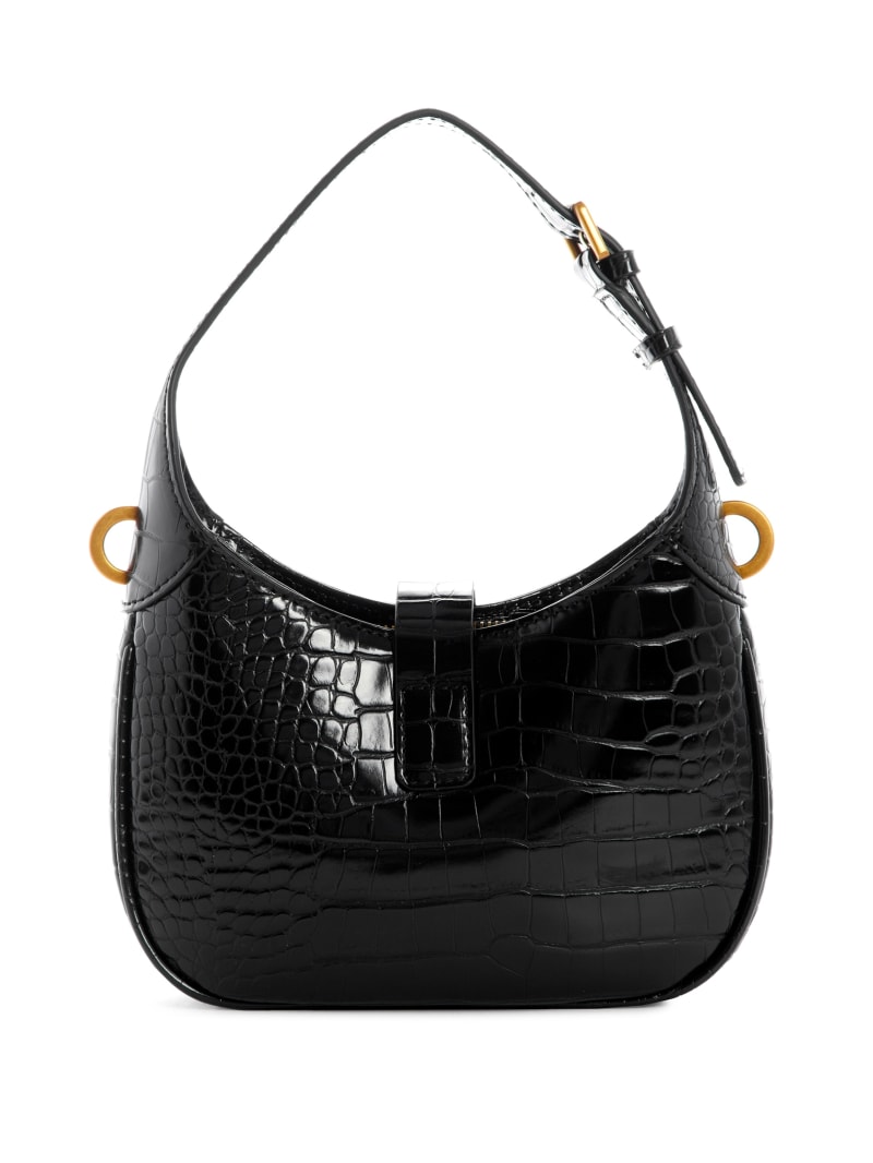 Black Women's Guess Maimie Croc Mini Bag | 6579208-VH