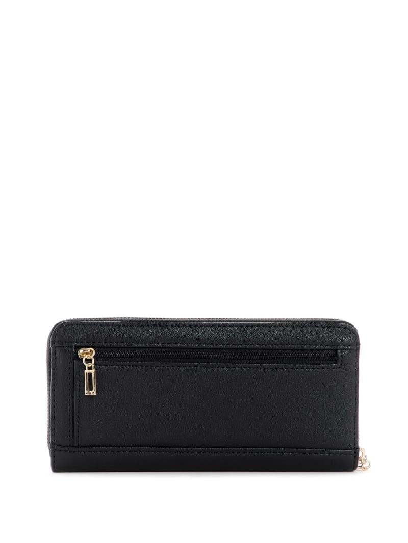 Black Women's Guess Noelle Zip-Around Wallets | 9843120-DH