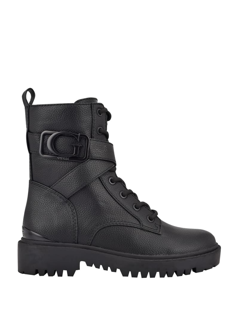 Black Women's Guess Orana Combat Boots | 0617395-EK