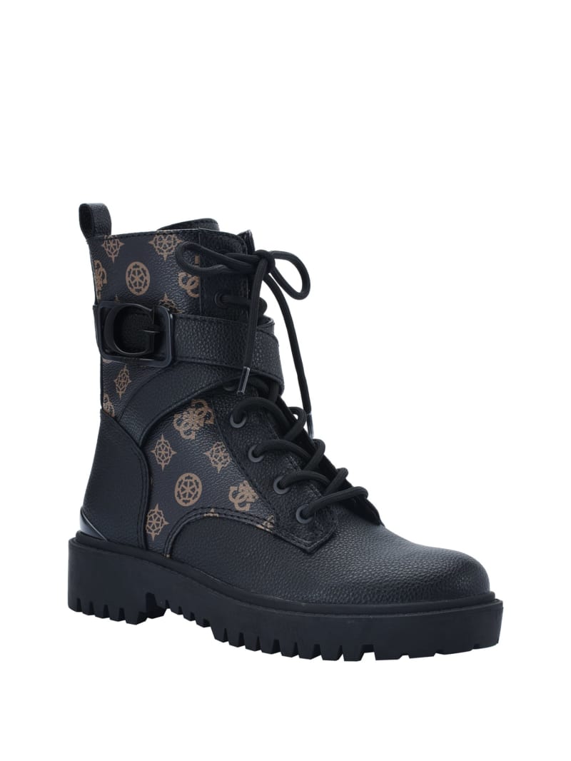 Black Women\'s Guess Orana Combat Boots | 6274318-OS