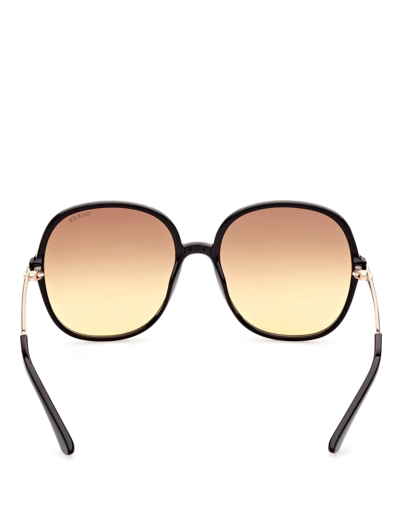 Black Women's Guess Oversized Round Sunglasses | 2645783-AT