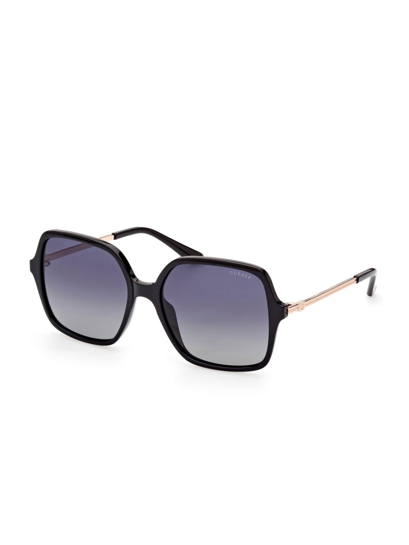 Black Women's Guess Oversized Square Sunglasses | 0349762-QT