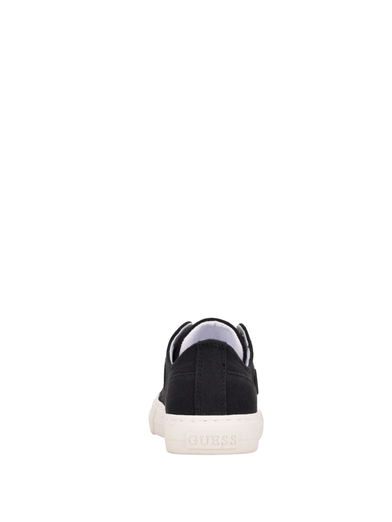 Black Women's Guess Pranze Low-Top Canvas Sneakers | 6297138-TX