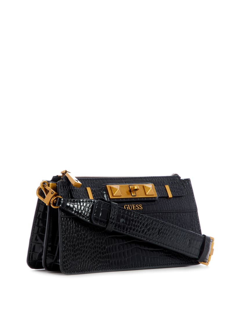 Black Women's Guess Raffie Crossbody Bags | 2538647-MP