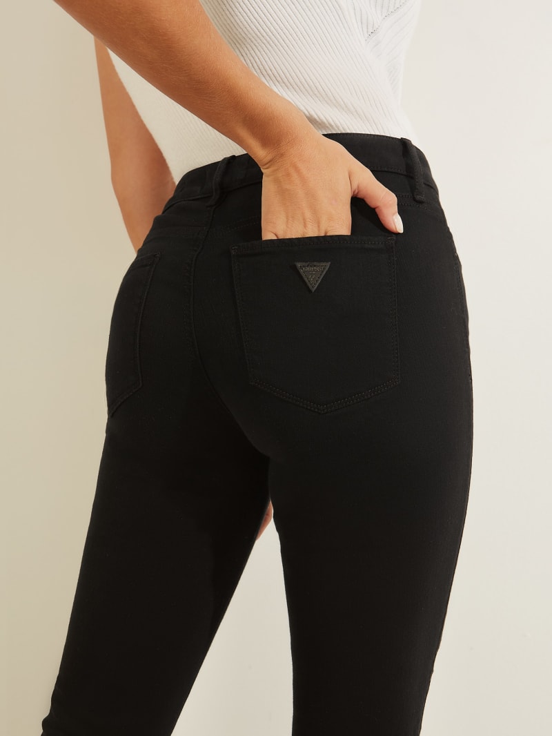 Black Women's Guess Sexy Curve Mid-Rise Skinny Pants | 9438627-ZS