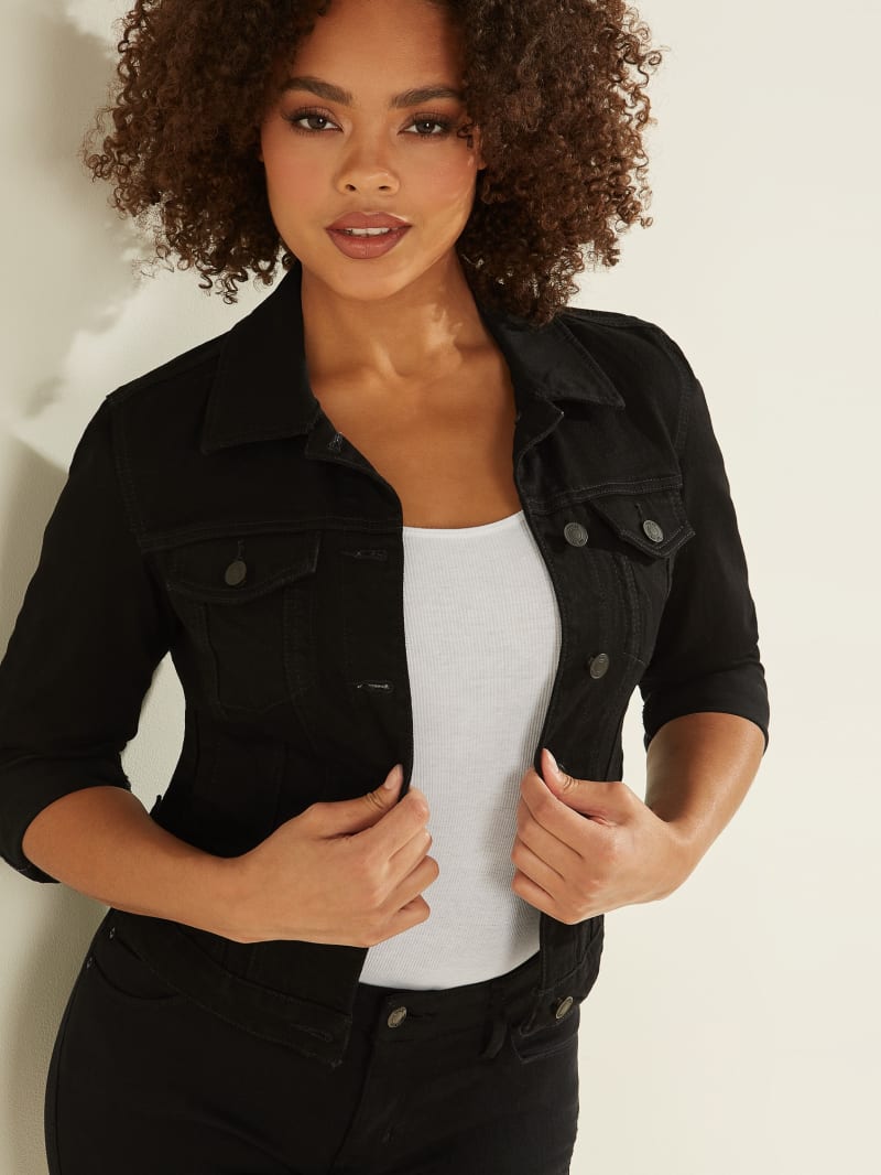 Black Women's Guess Sexy Trucker Jackets | 5614903-PV