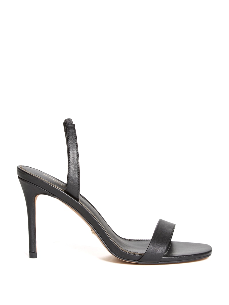 Black Women's Guess Single Strap Sling Back Heels | 5293407-DQ